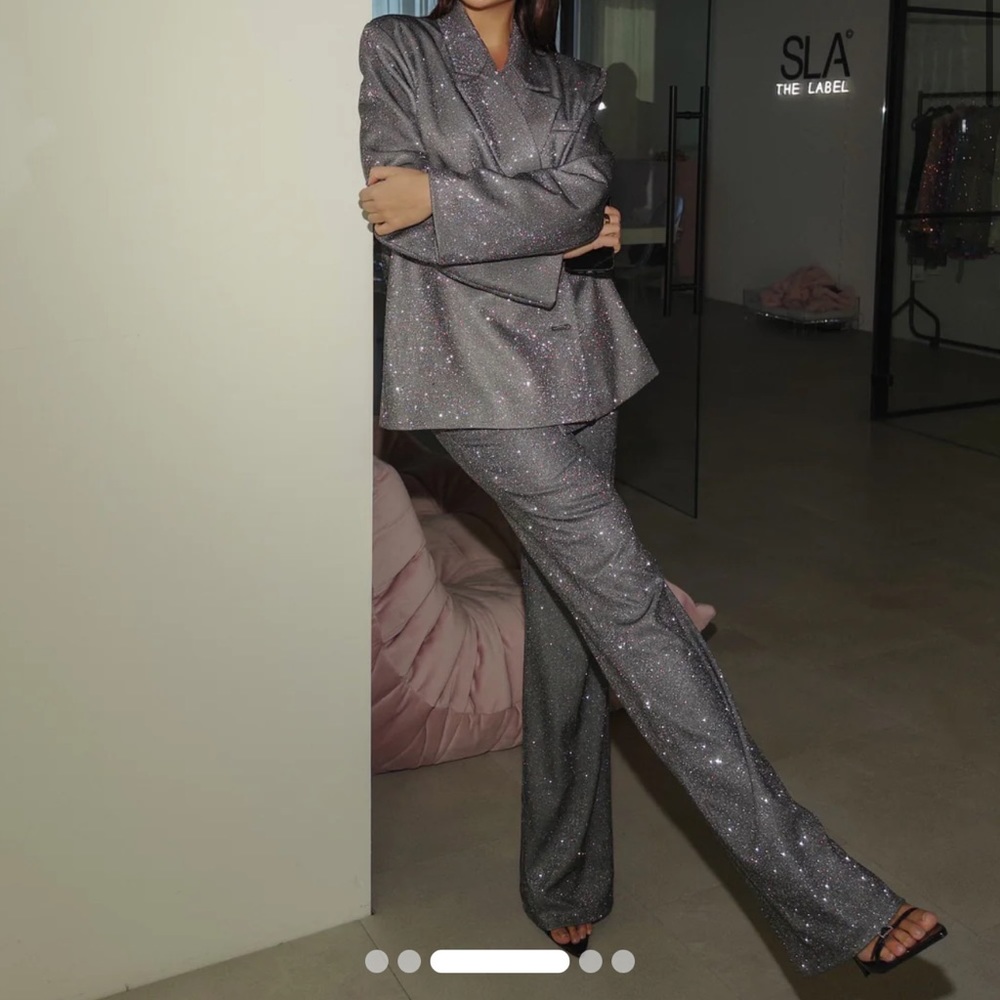 SLA the label grey glitter Santorini Trouser. Size S . Worn once